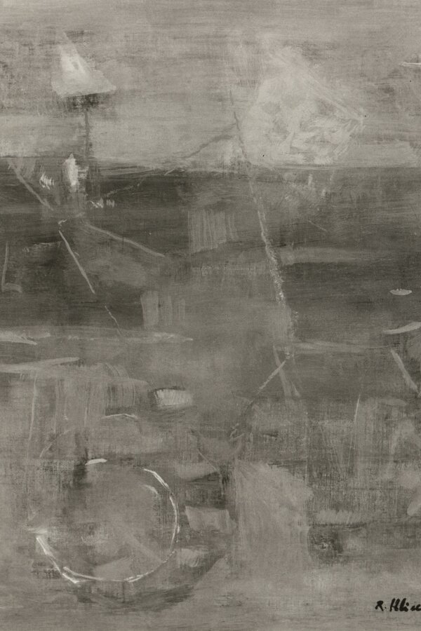 R. Hliněnský, Starý mlýn, 1973–1976, olej 30 × 30; Autor fotografie Josef Tichý, A. Fiap